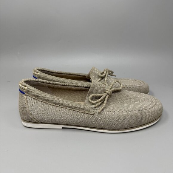 Rothy's Women's Boat Shoes in Shimmery Sand Size Flats